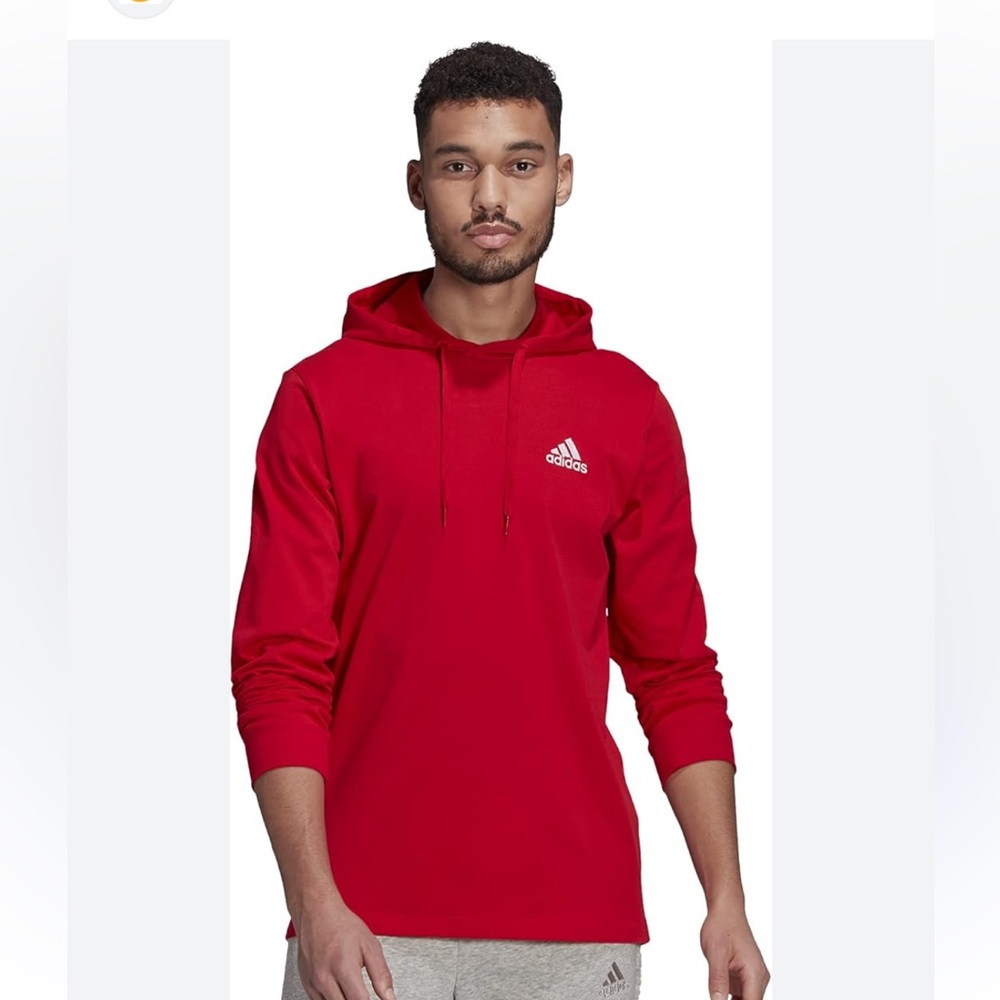 NWT Adidas Men’s Medium small Logo Single Jersey Hoodie